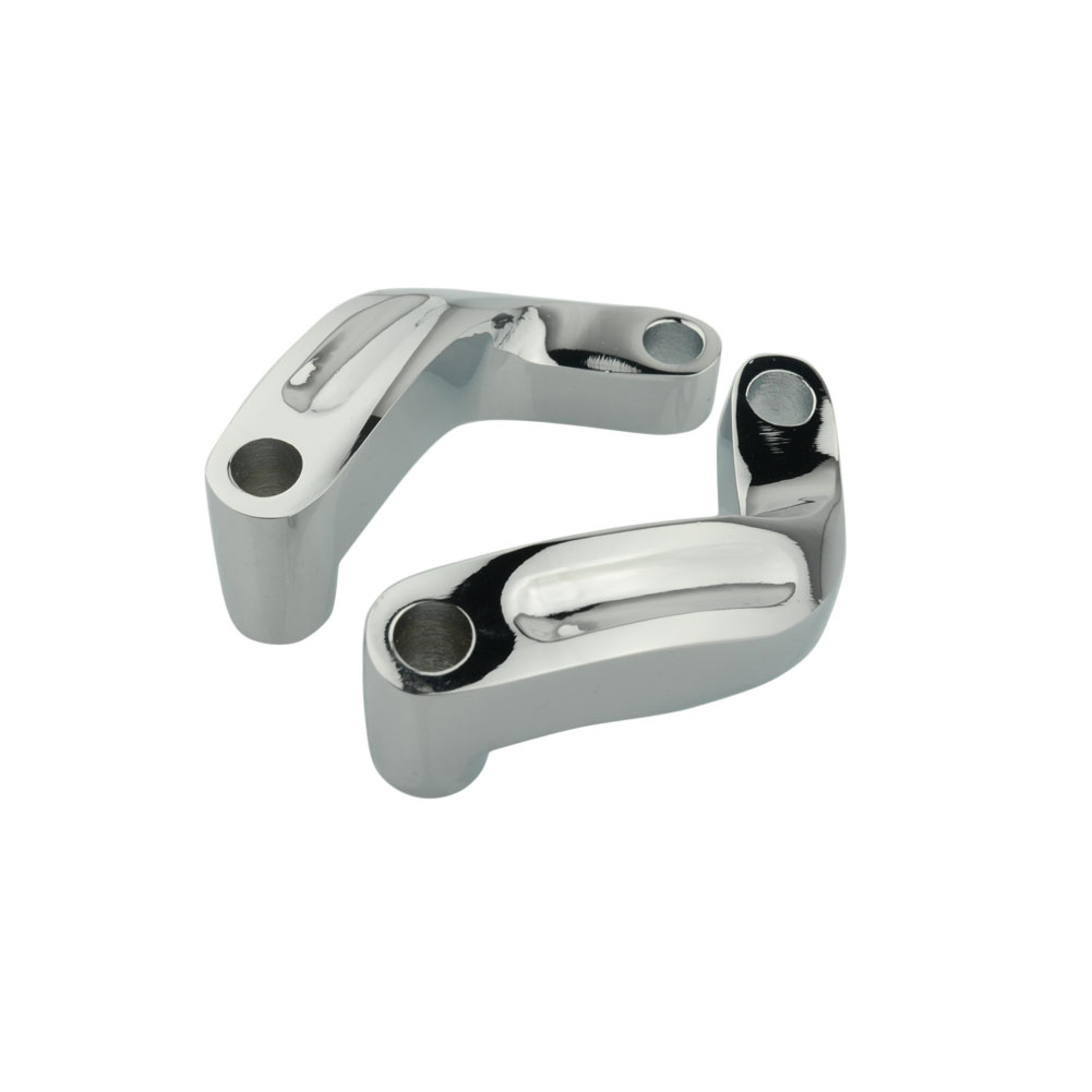 Chrome Mirror Relocation Extension Adapter Kit for Harley Davidson