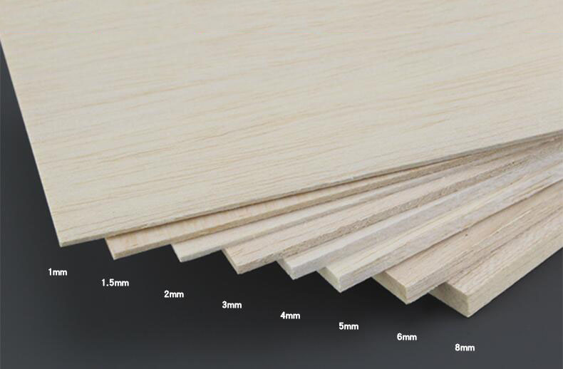 1mm~8mm Thick Wooden Plate Model Balsa Wood Sheets DIY House Aircraft  300x100mm