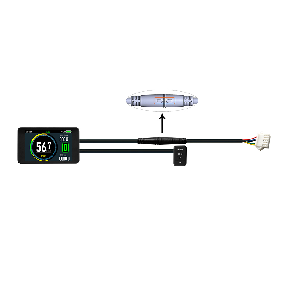 24V-72V E-Bike T8 Colorful LCD Display For UART #2/5S/APT/KT