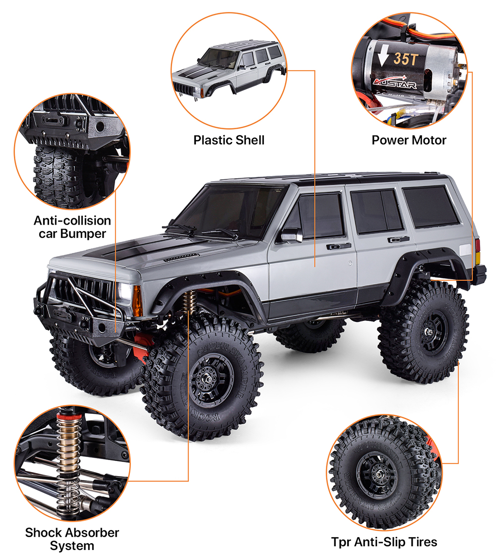 AUSTARHOBBY AX-8509 1/10 Cherokee 4WD 2.4G RC Crawler CAR Climbing