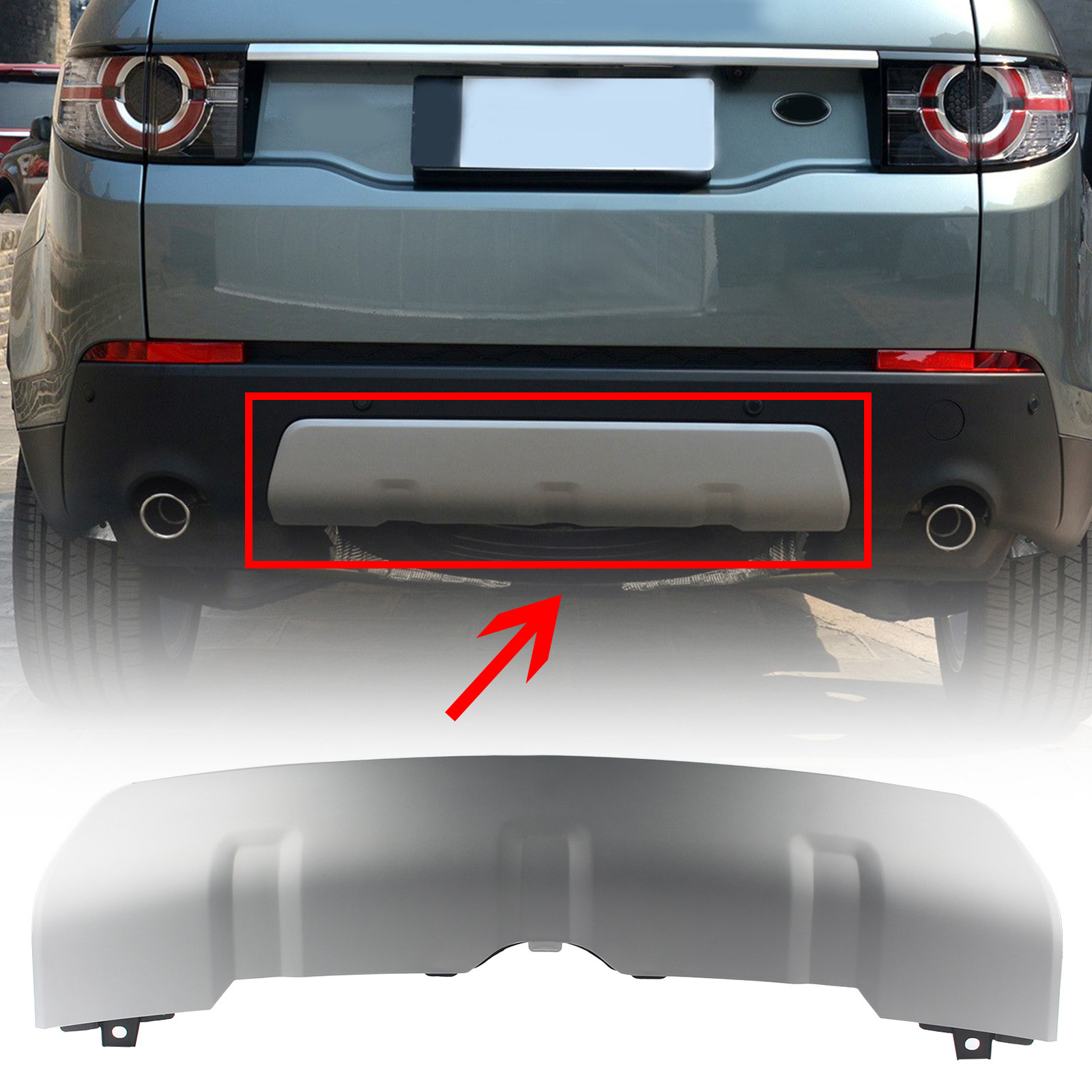 Rear Bumper Cover Trim Plate Fit Land Rover Discovery Sport