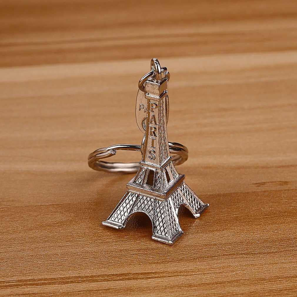 Mini Eiffel Tower Paris Model Gift Keyring Keychain Key Split Ring UK SHOP