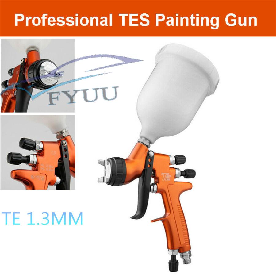 HVLP Pneumatic Spray Gun 1.3mm With 600ml Cup Auto Paint Sprayers For Car SUV