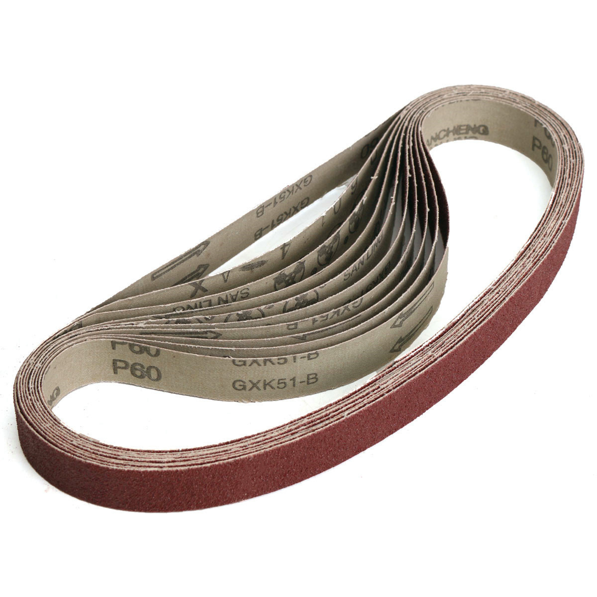 25x762mm 1/"x30/" Sanding Belts Aluminum Oxide Sander Abrasive Belt 60-1000 Grit