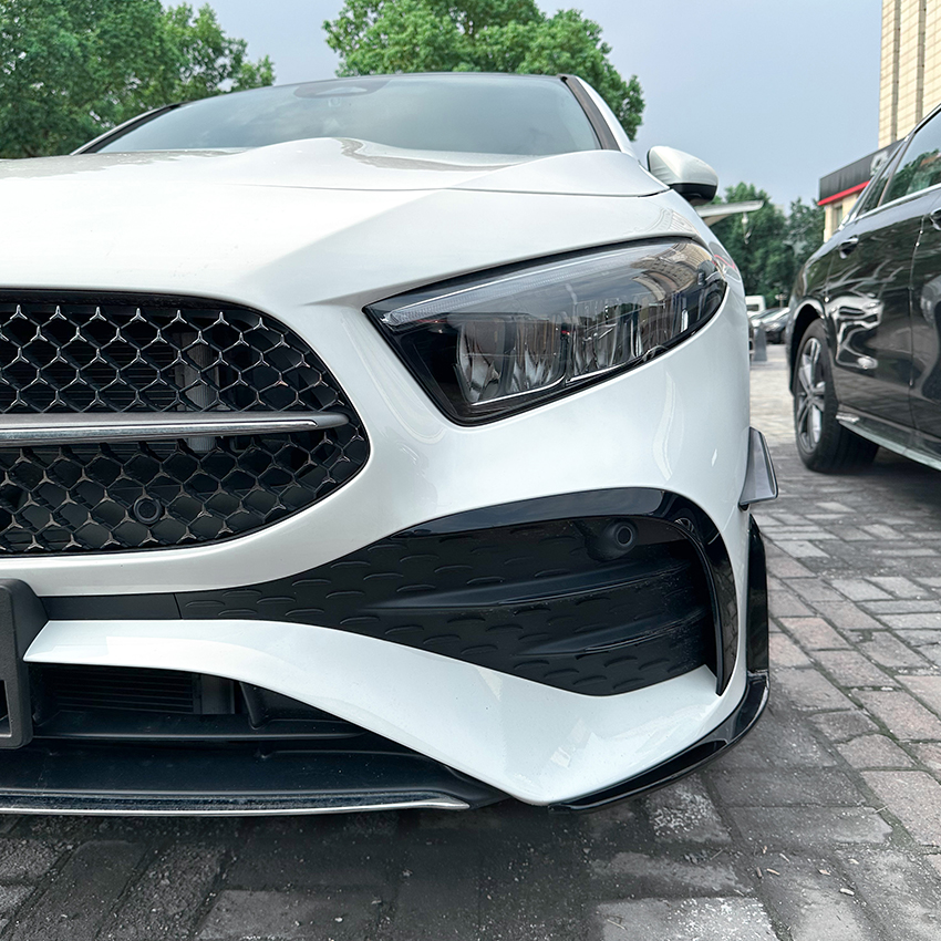Garnitures Pare-chocs Arrière Pour Mercedes Classe A W177 (2018-2023) - Canards Déflecteurs Noirs, Style Sport, Protection - 11