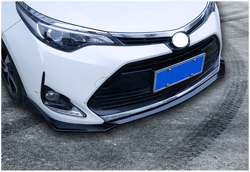 For Toyota Corolla 2017-2018 Bright Black Front Bumper Lip Spoiler