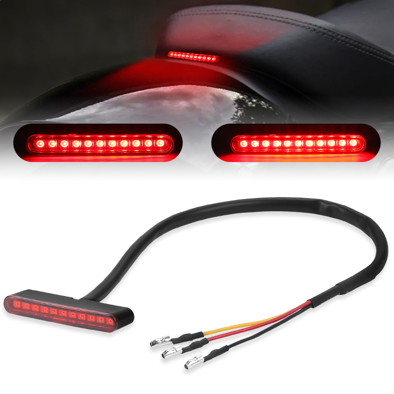 CICMOD Motorcycle Tail Light 12V Universal Rear Brake Stop Running