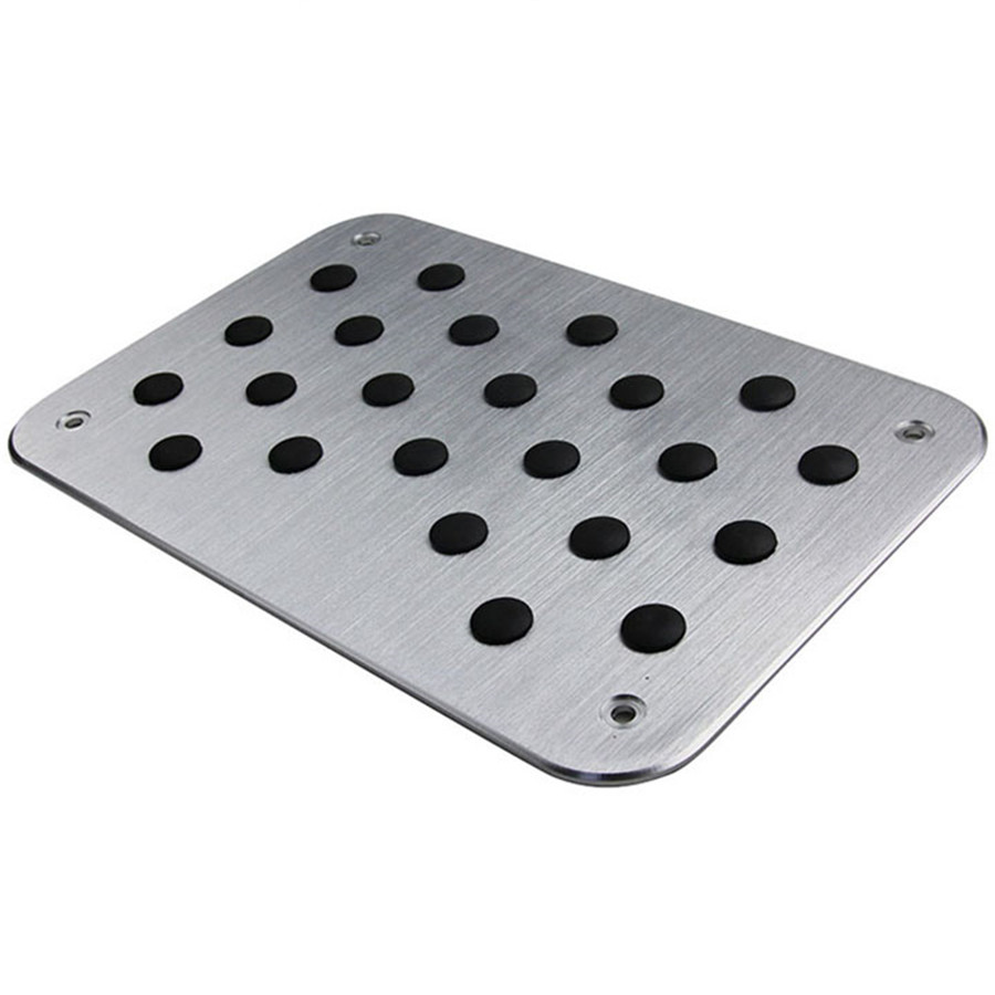 X AUTOHAUX Universal Car Vehicles Trucks Floor Carpet Mat Patch Heel Scuff Plate Foot Rest Pedal Pad