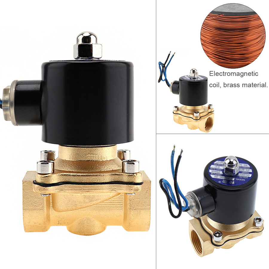 Tyenaza Magnetventil 1/2 Zoll - DC 12V Messing Wasserventil | Normalerweise Geschlossen | Für Wassersteuerung & Bewässerung