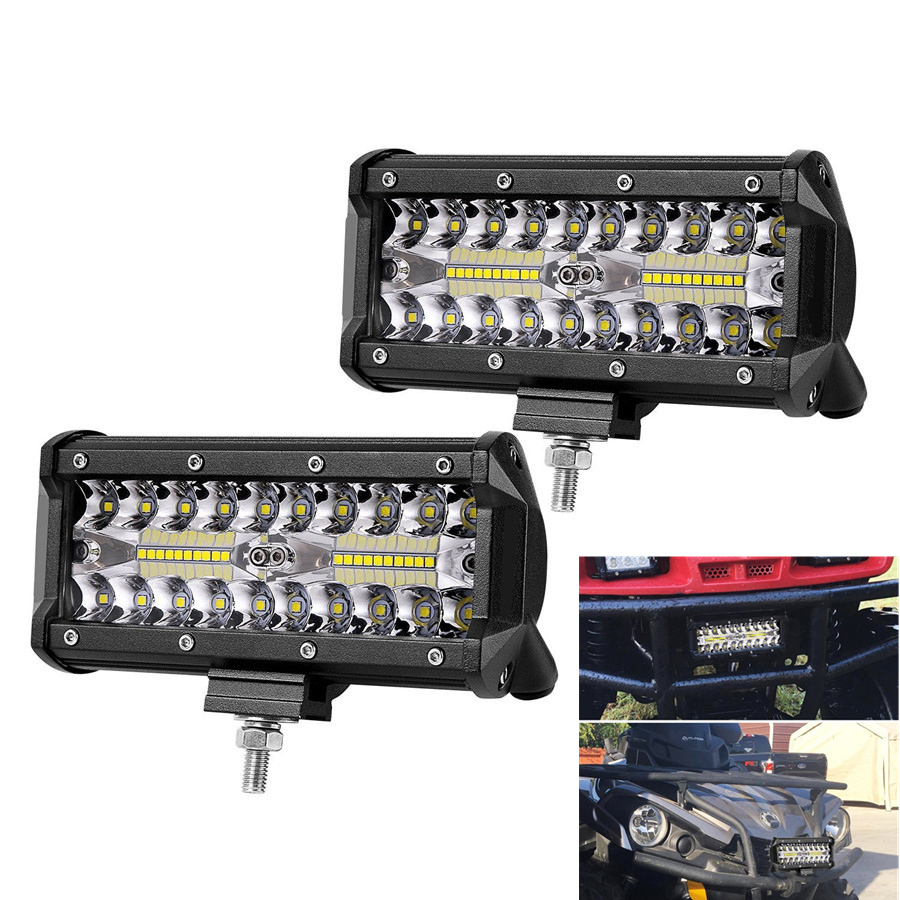 Paar Alu 120W Weiß LED Zusatzscheinwerfer Hochleistung