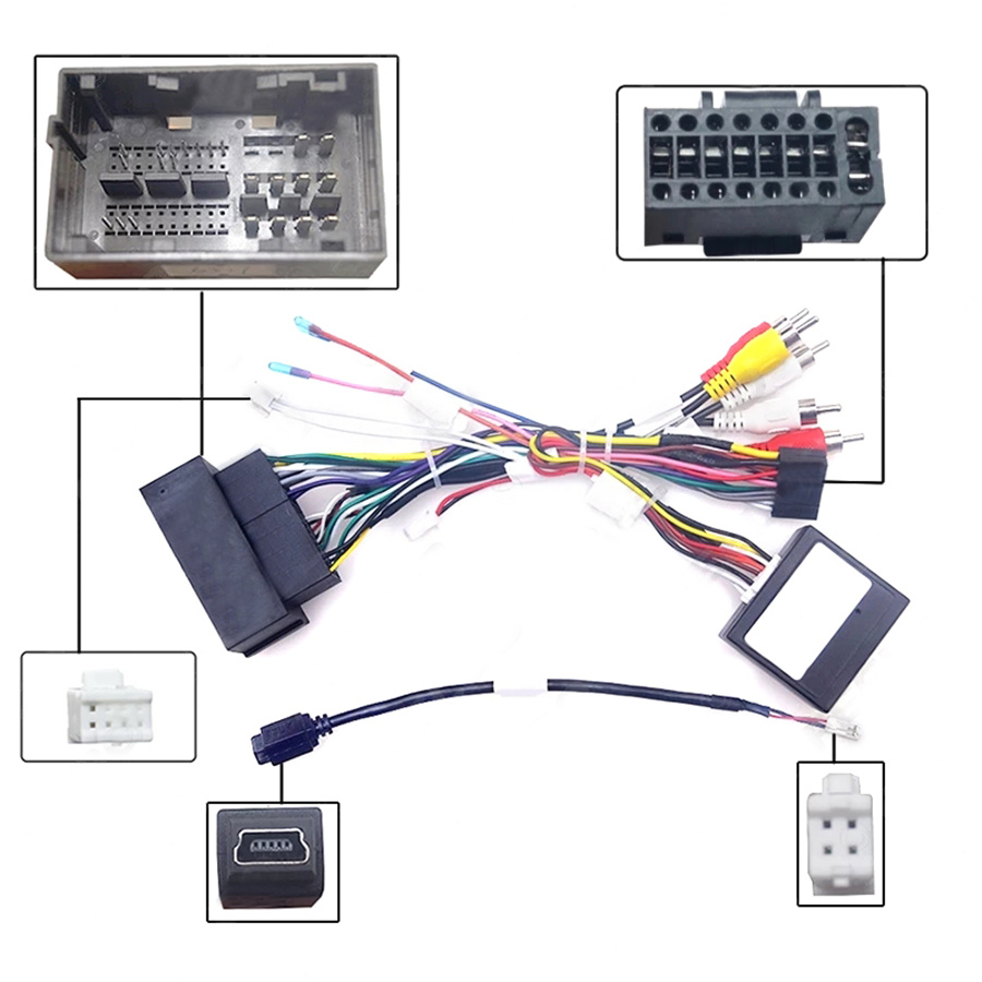 16 PIN Radio Wiring Harness Adapter + Canbus For Jeep