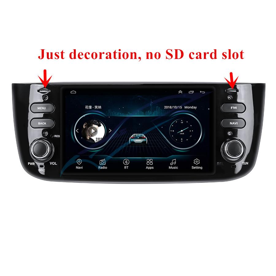Autoradio Android pour Fiat Linea Punto (2012-2015) Android 12 Stereo Quad  2G RAM+32G ROM Bluetooth/Carplay/GPS Navigation/WiFi/FM AM RDS Radio/Caméra