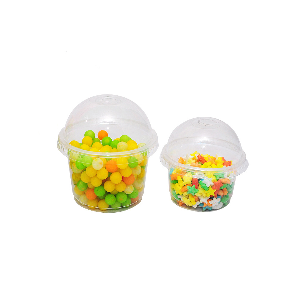 Plastic Containers Box w/Clear Lid For Ice Cream/Cake/Fruit/Pasta/Yogurt BPA Fre