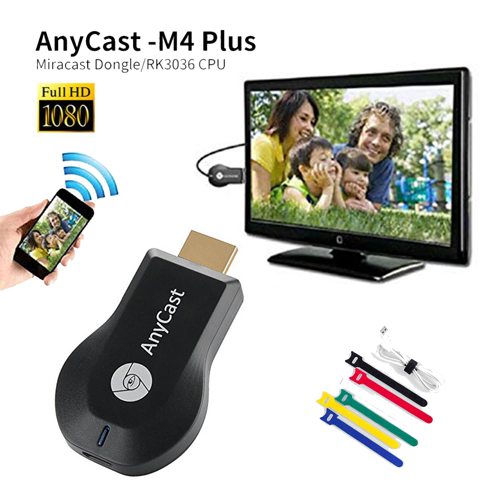 AnyCast M4 Plus WiFi Display Dongle Receiver Airplay Miracast HDMI TV  1080P PLV