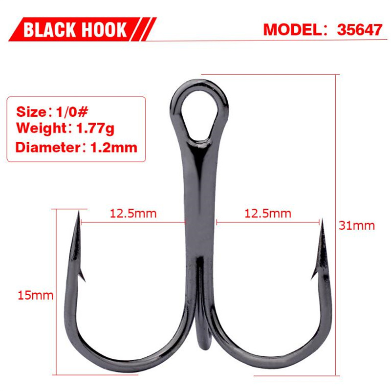 Size #8 #6 #4 Black Nickle Short Shank Cutting Blade Forged High Quality  Treble Fishing Hooks Fishing Tackle FH38HP30 - Price history & Review, AliExpress Seller - wLure Official Store