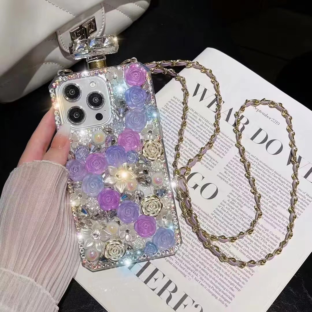For iPhone 17 16 15 14 13 12 11 X 8 7 Bling Sparkle Perfume  display picture 2