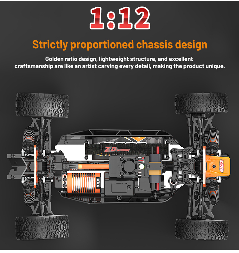 ZD Racing BX-12 1/12 Vehicle 2.4GHz 70KM/H High Speed Brushless