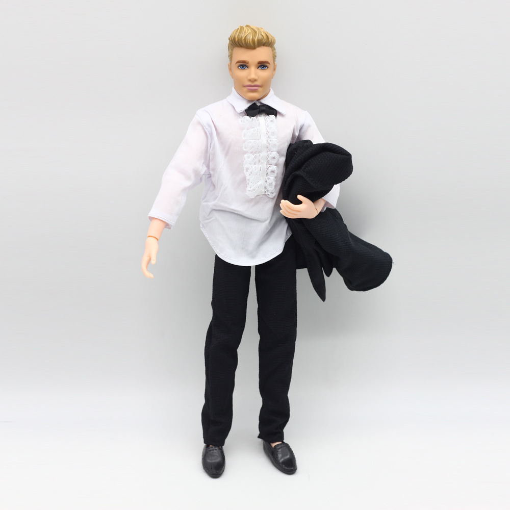 For Ken Doll Barbie Wedding Gown Dress Clothes+Formal Suit Outfit Small ...