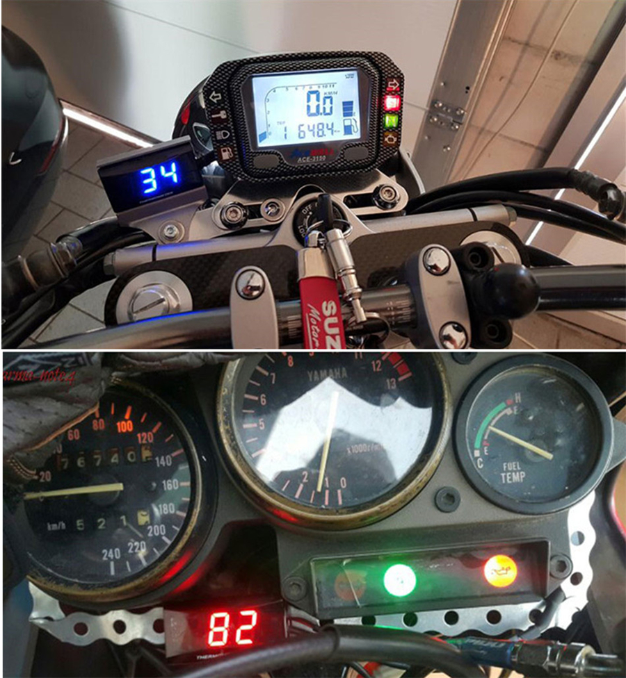 Universal Motorcycle Mini Tachometer RPM Meter LED Digital Display For