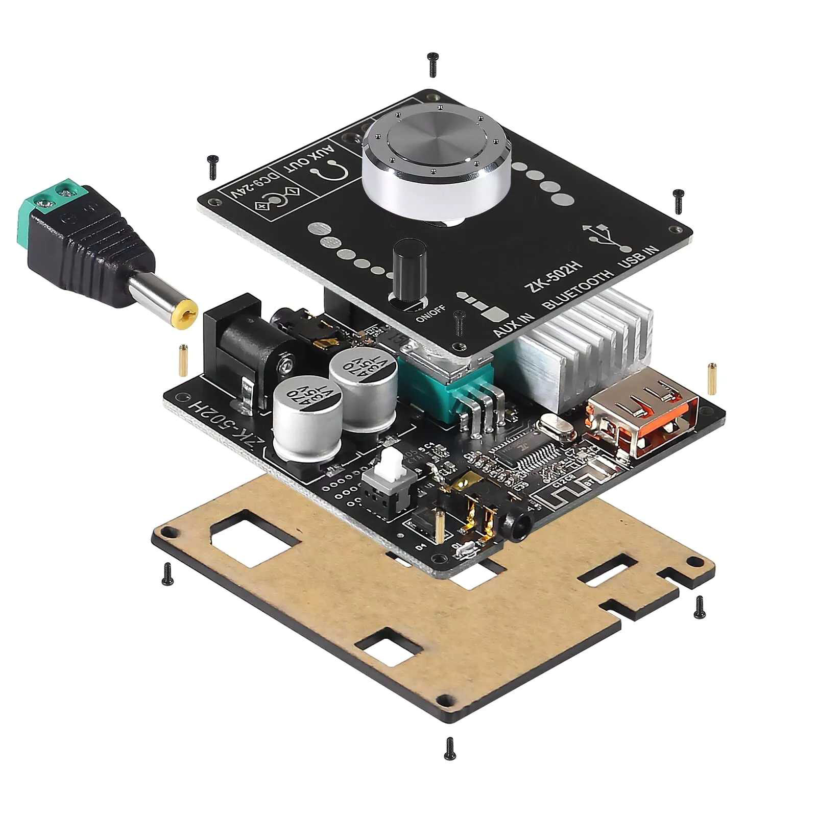 Compact Size ZK-502H HIFI 2.0 Digital Power Amplifier Board Kits
