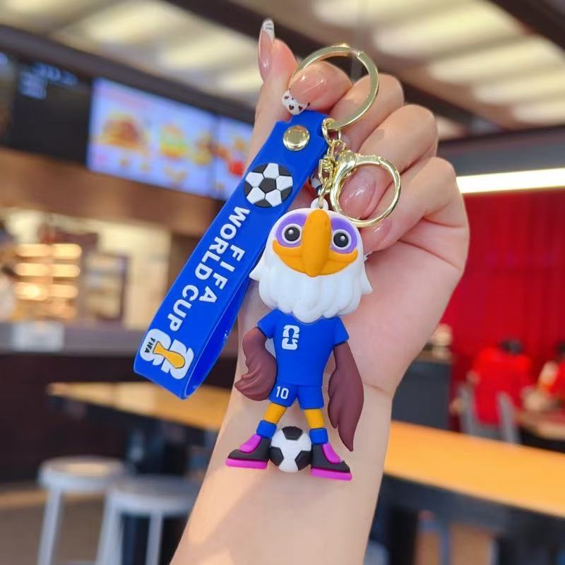 FIFA World Cup 2026 Mascot Keychain Cute Cartoon Soccer Key Ring
