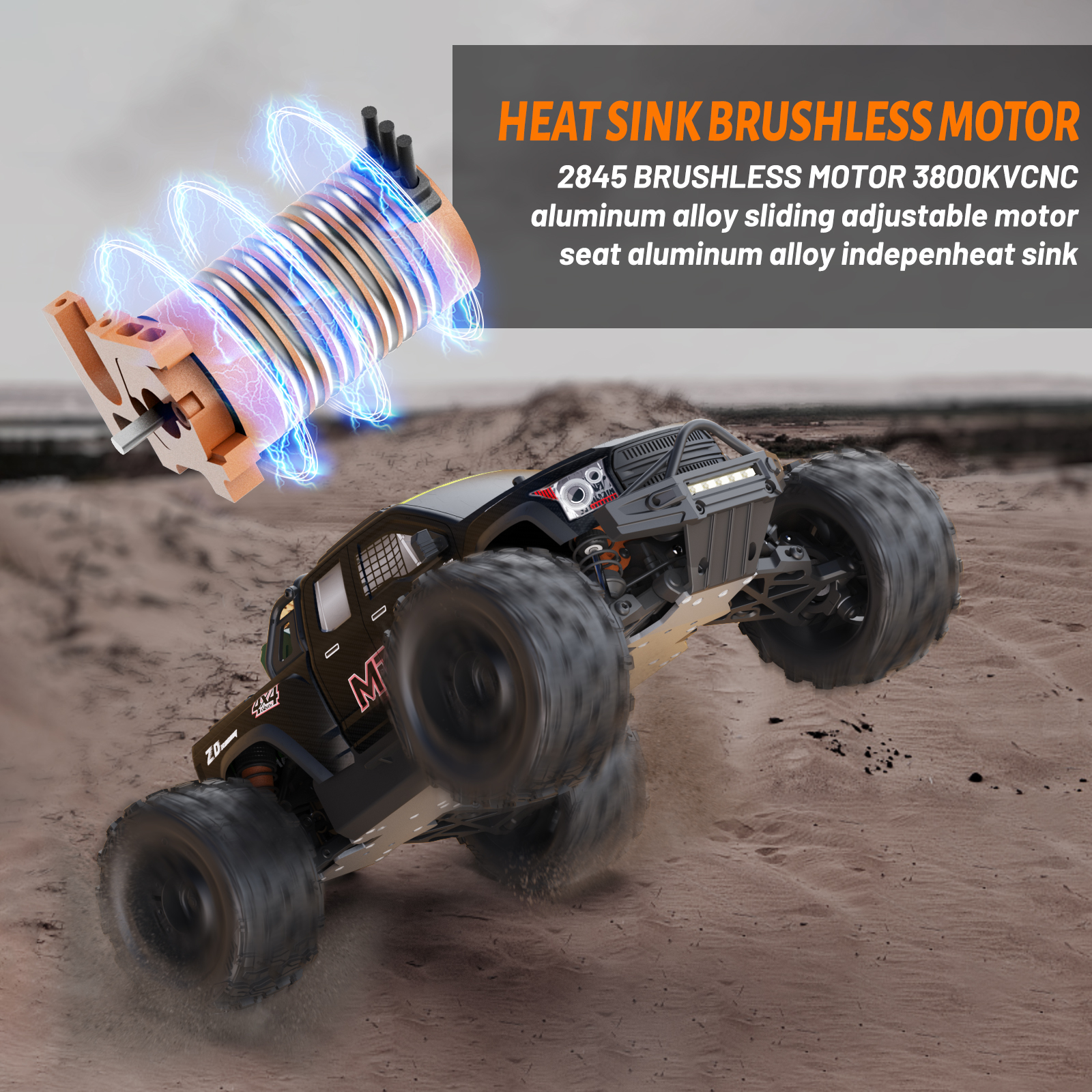 ZD Racing MT-16 RC Car 1/16 4WD 2.4G 4CH Off-Road Car 2845