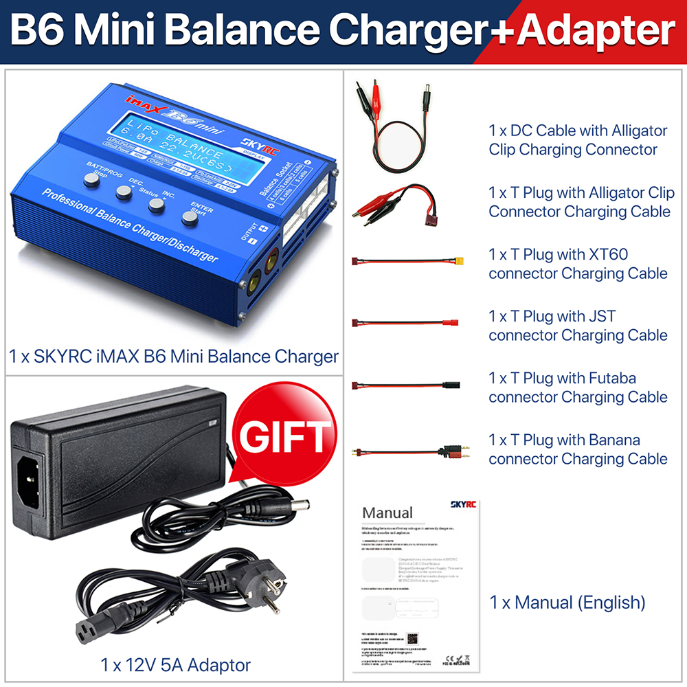SKYRC IMAX B6 EVO B6 V2 B6 Mini B6AC V2 LiPo Battery Balance