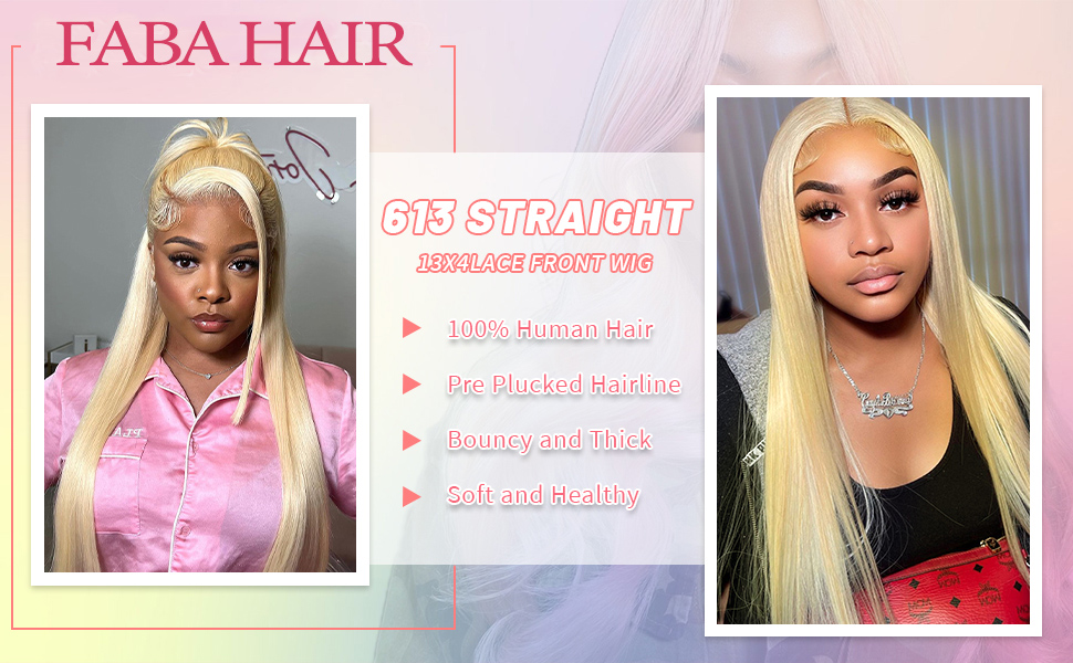 13×4 613 Blonde Straight HD Lace Front Wig Human Hair Pre  display picture 1