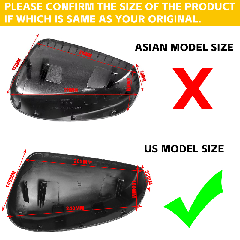RH Passenger Door Mirror Cap Cover For 2008-2013 Honda Accord 2009
