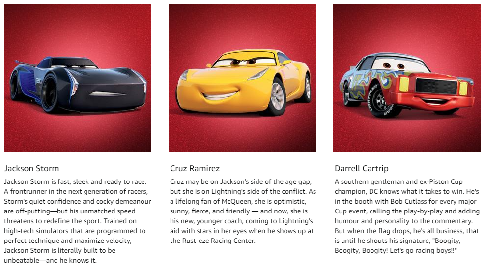 Cruz Ramirez Pista Cars Jackson Storm Cars Rayo Mcqueen Colección