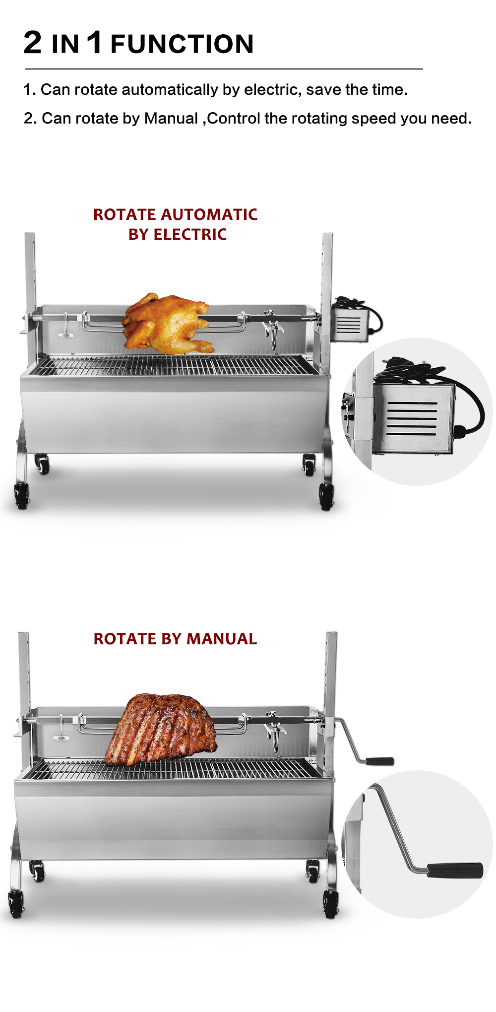bella grande pizza oven on Garden Charcoal Barbecue Grill Outdoor Cooking Lamb Kabobs Rotisserie 106x44x81 Ebay