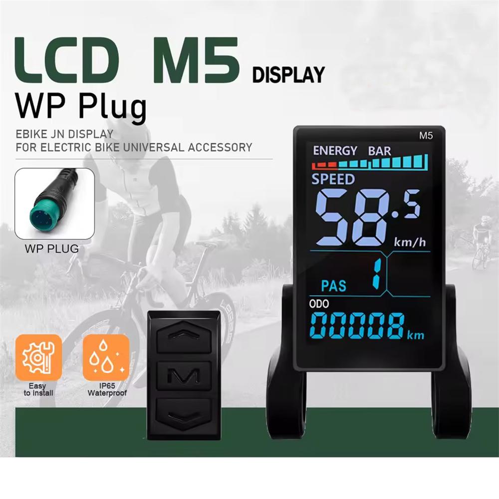 M5 LCD Display Für E-Bikes & Scooter - Wasserdichtes ABS Display 24-60V