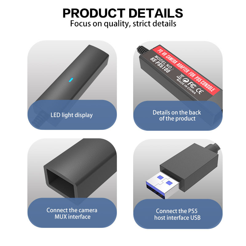 For Sony PlayStation 5 PSVR Camera Adapter for PS5 VR connector