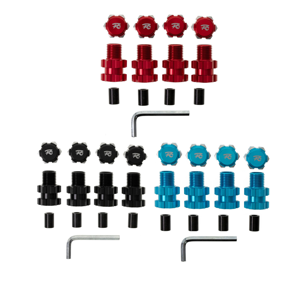 DAGIJIRD 4 Pezzi Adattatori Extender Mozzo Ruota In Lega Di Alluminio Da 10mm A 17mm Per Auto RC Traxxas Maxx 1/10