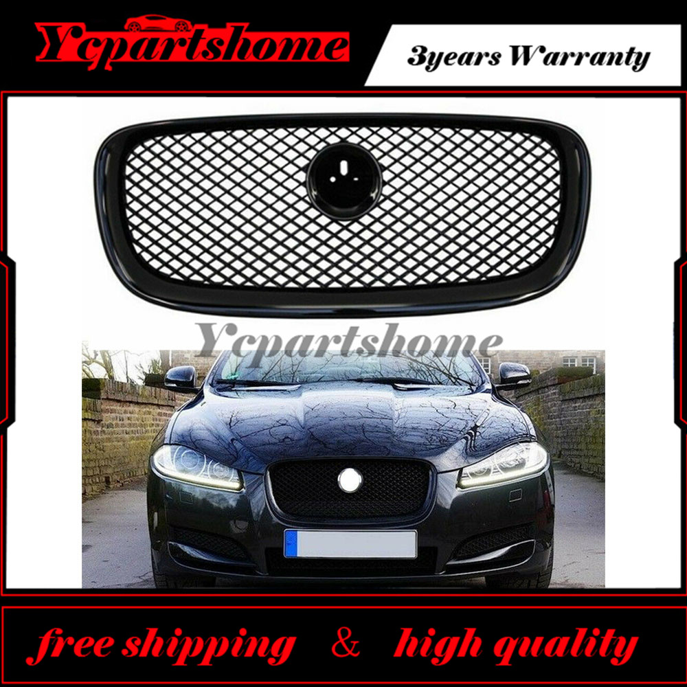 Front Bumper Center Grill Grille For 2012 2013 2014 Jaguar XF w/o Supercharger