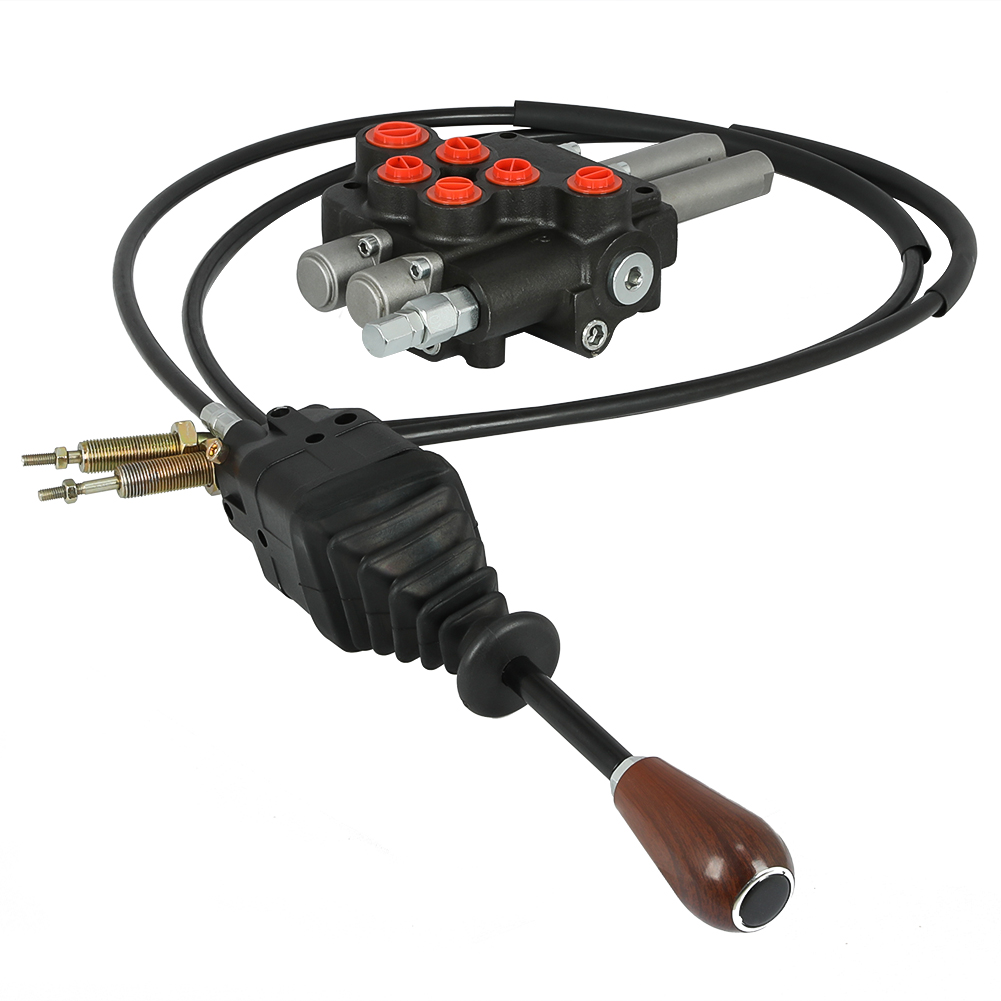 2 Spool 80L/m P80 Multiway Reversing Valve Remote Control Cable