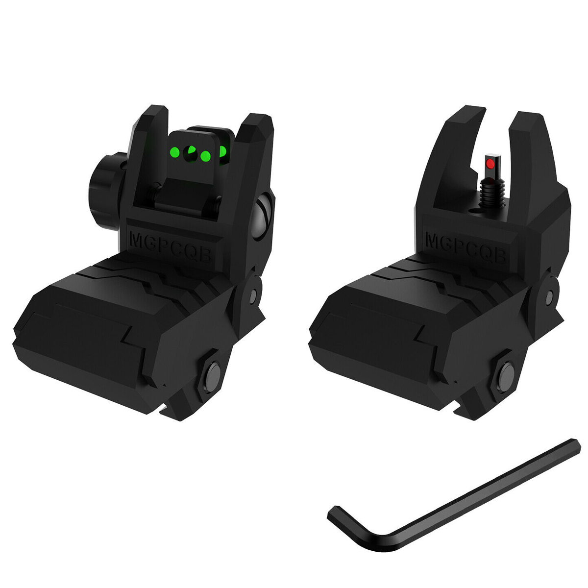 UUQ 45 Degree Offset Fiber Optic Iron Sights,Flip Up...