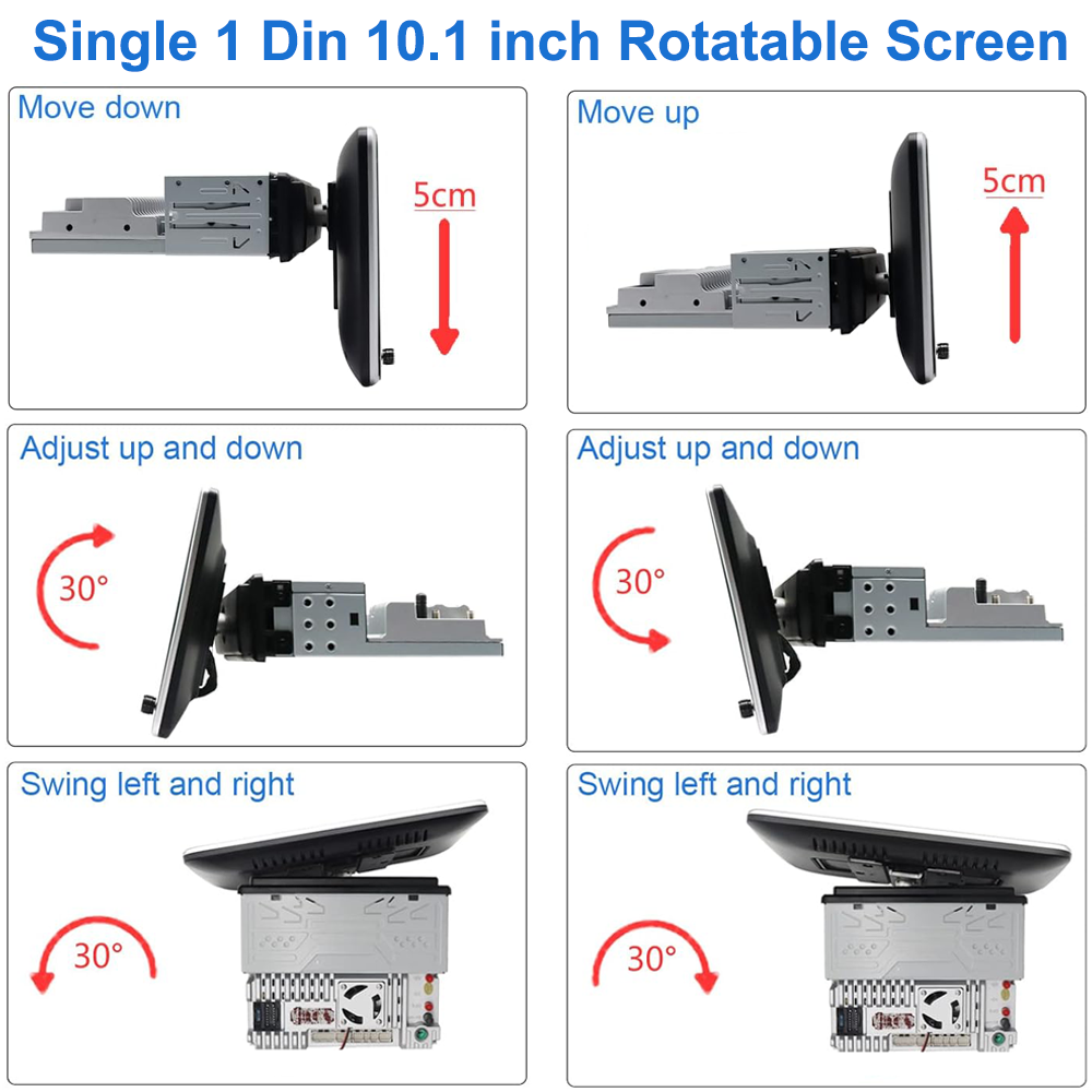 4G Octa-Core 1Din Android 13 Car Stereo Radio