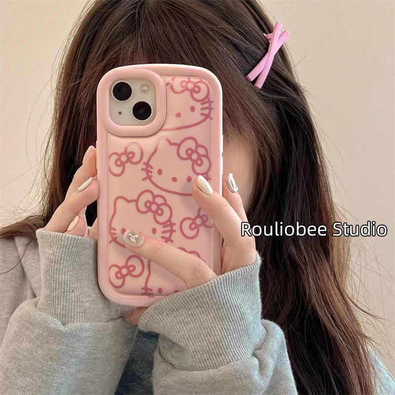 For Apple iPhone 14 Pro Max 13 12 11 Hello Kitty Cartoon