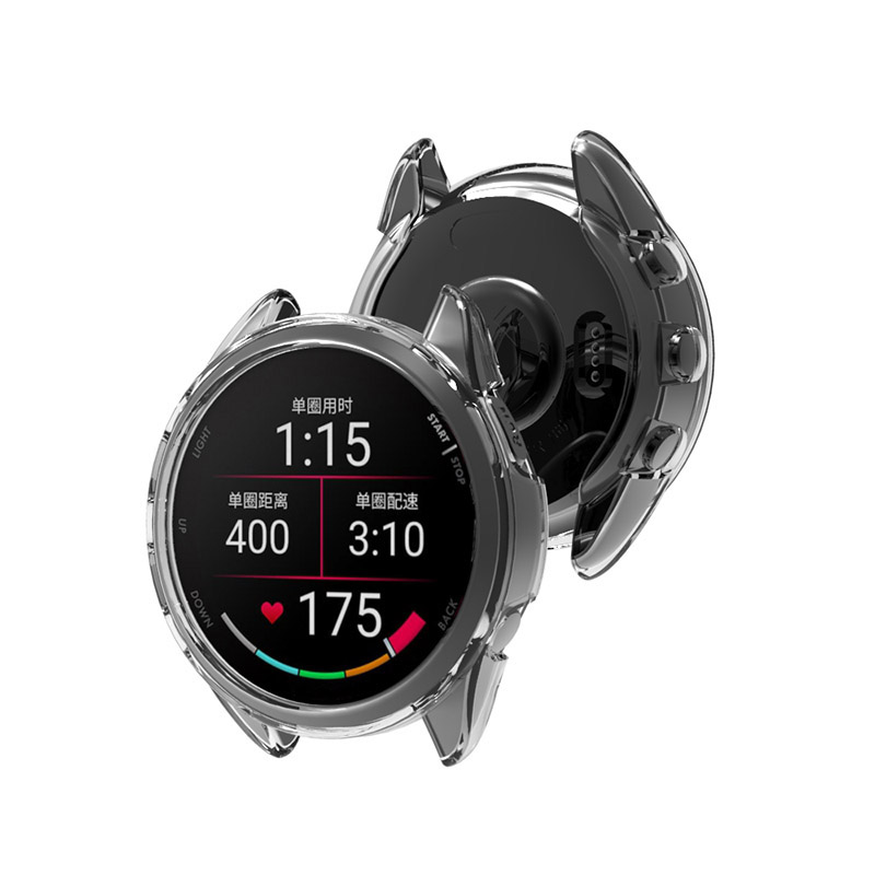 Coque TPU Souple Pour Garmin Forerunner 970 - Protection Anti-rayures, Noir | Compatible Charge Sans Retirer - 8