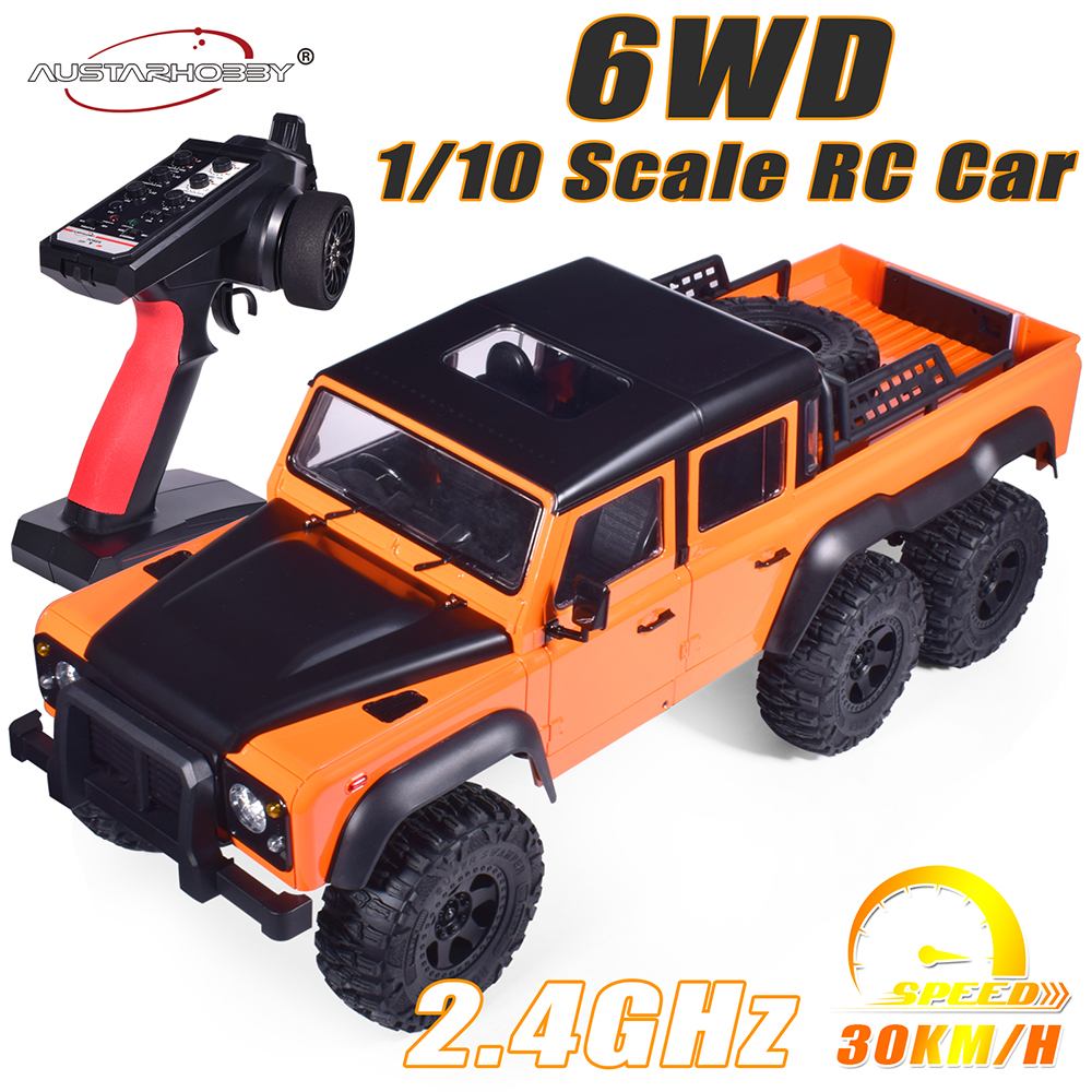 Austar AX-X6 1/10 RC Car Rock Crawler 6x6 1/10 Scale 30KM/H 2.4Ghz