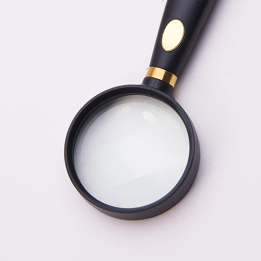 10X Handheld Magnifying Glass, 60/90mm Magnifying Lens with Non-Slip Handle  for Seniors, Reading, Maps, Jewellery ( Size : 90mm )