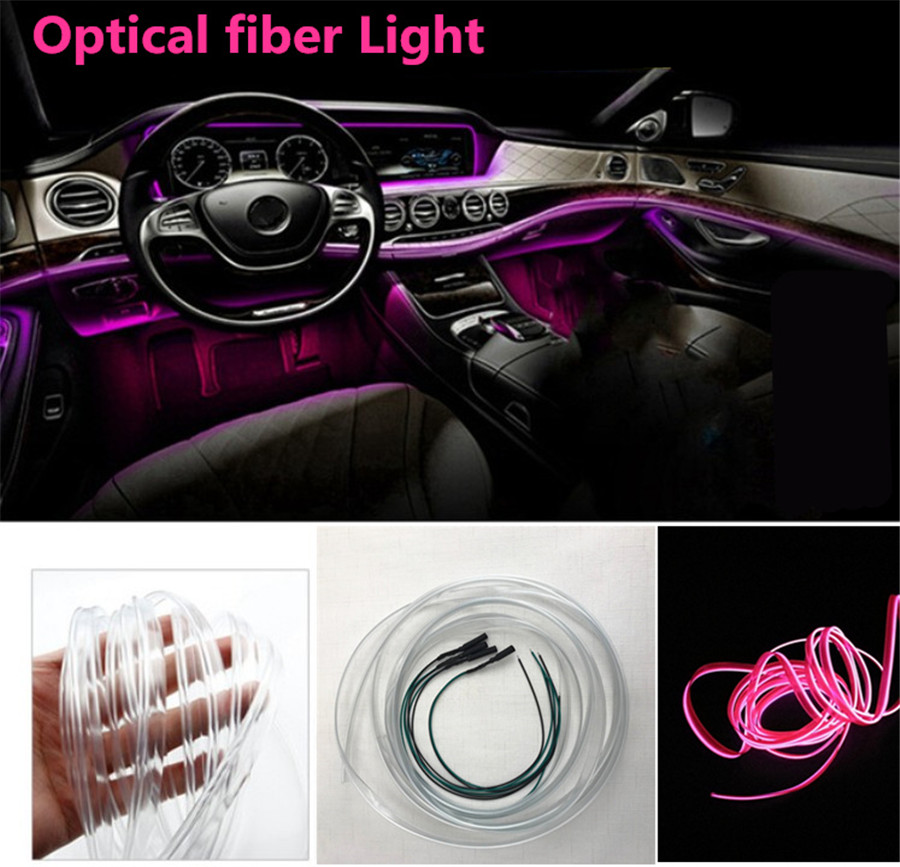 Floor lamp with 8M Fiber 64-Color Wireless LED Threadless Application Control,Decorative Center Console car Door Floor Automotive Ambient Light RGB 6 + 4+4 Door Handle