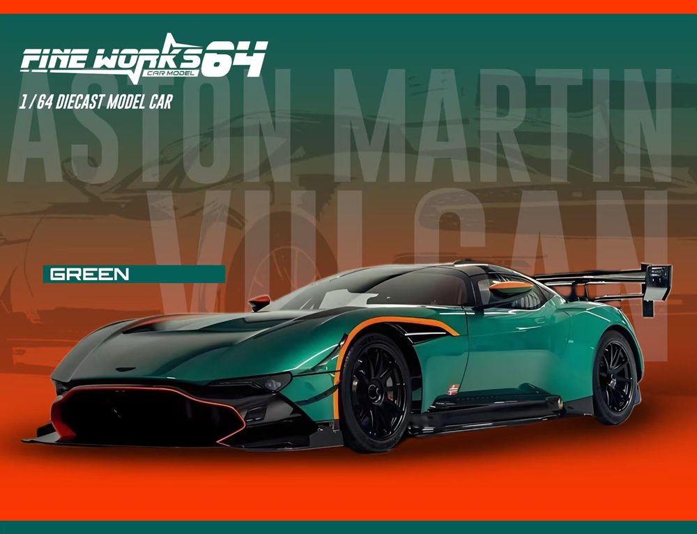 【新品】Aston Martin Vulcan 1/64ミニカー　グリーン ywyyGBEAwAyADvyCwzyDAADABBEyGE