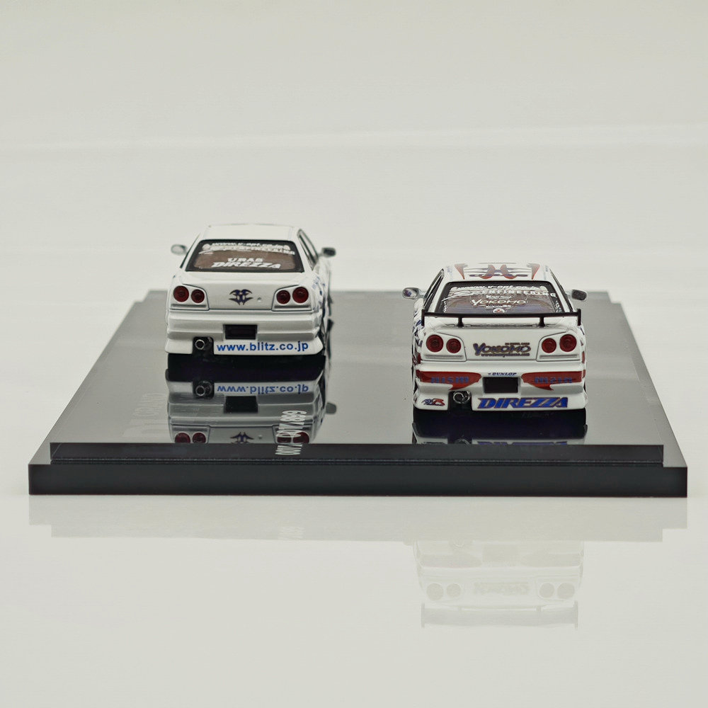 1:64 MORTAL NISSAN SKYLINE ER34 URAS D1GP BLITZ DUNLOF Diecast