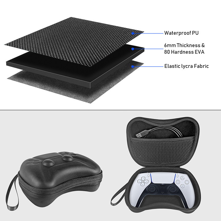 For PS5 Game Console Waterproof Portable Carry Case Controller