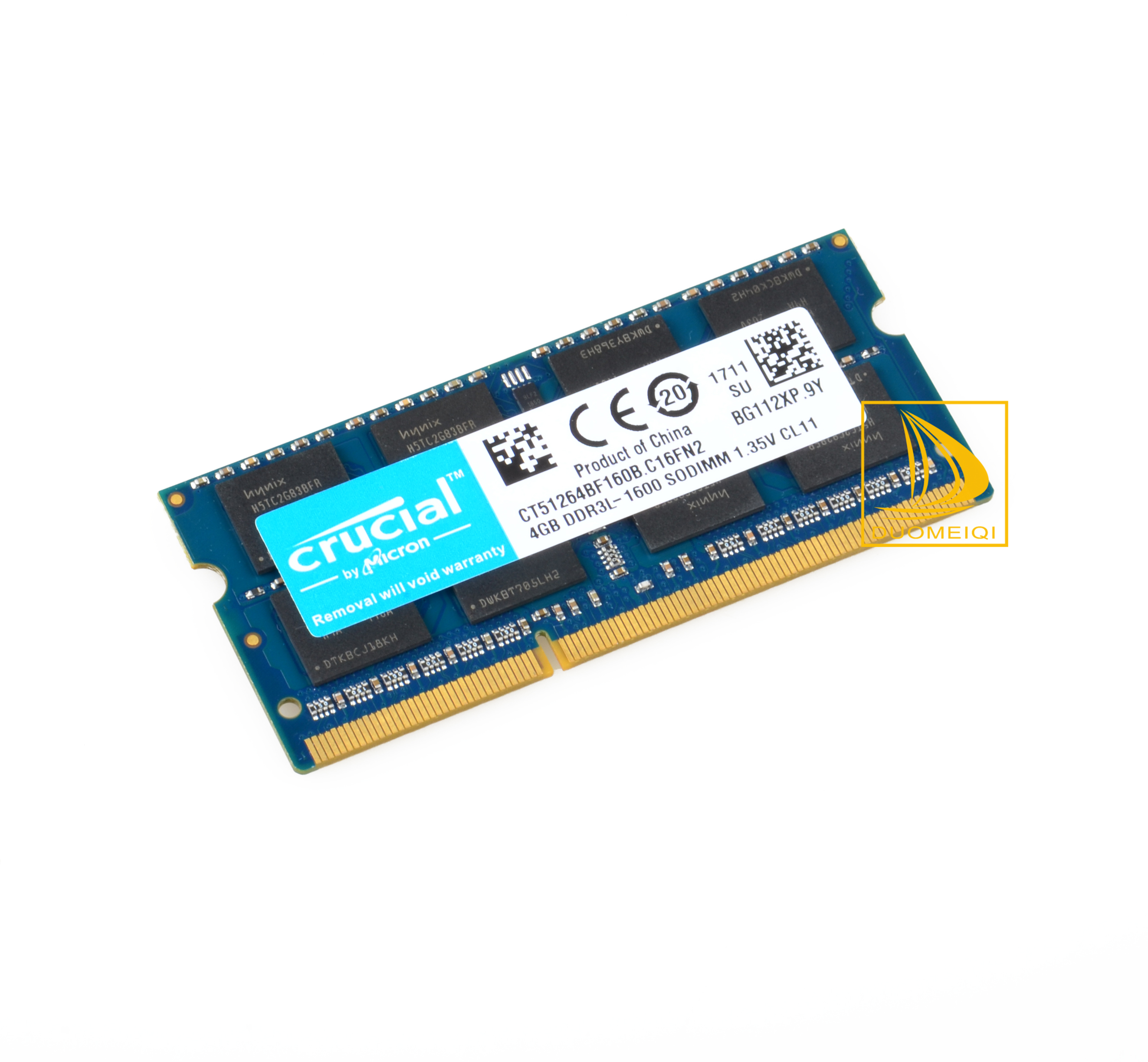 Kit RAM 8 Go (2x4 Go) DDR3L 1600 MHz SODIMM - Crucial - Pour PC Portable - Neuf Ouvert
