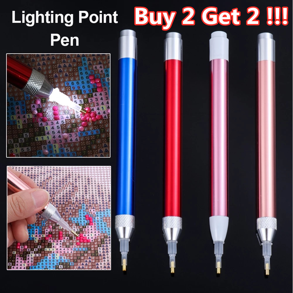 Rechargeable Light Head Diamond Painting Pen - Taro Purple, Perfect For DIY Crafts And Cross-Stitch Accessories