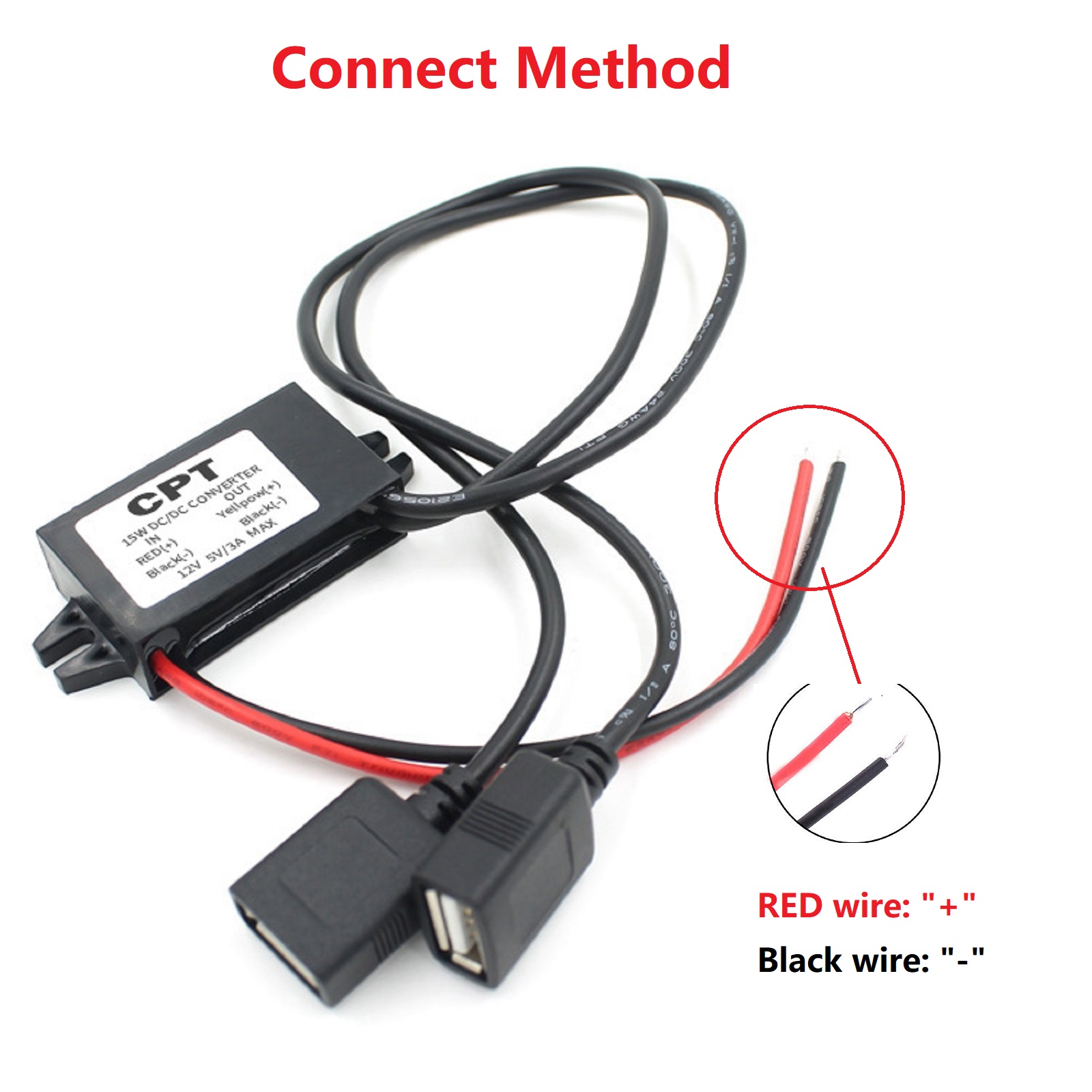 3A DC 12V To 5V Car Power Converter - Dual USB Voltage Reducer Adapter For Car, Motorcycle, Truck Phone Charging