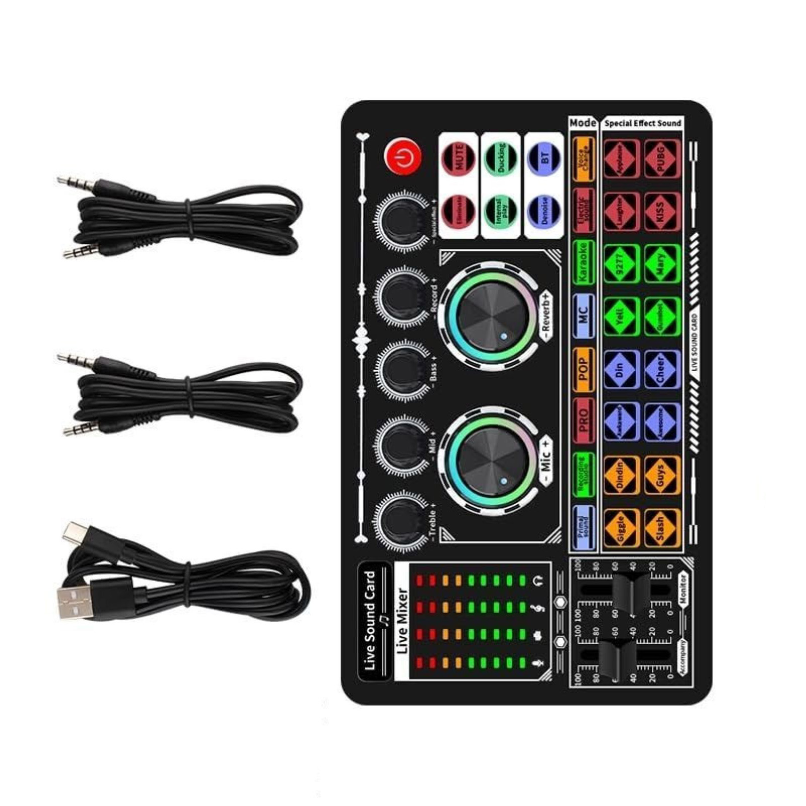 F999 Live Sound Card Live Streaming Appliance Microphone Audio